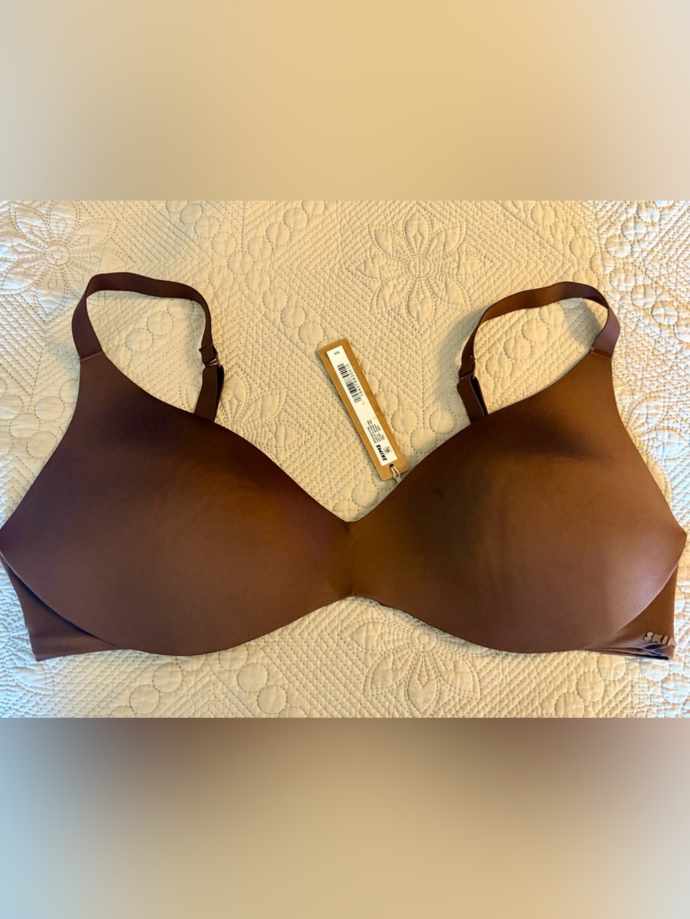 SKIMS Wireless Form Push-Up Plunge Bra Cocoa 34DD NWT